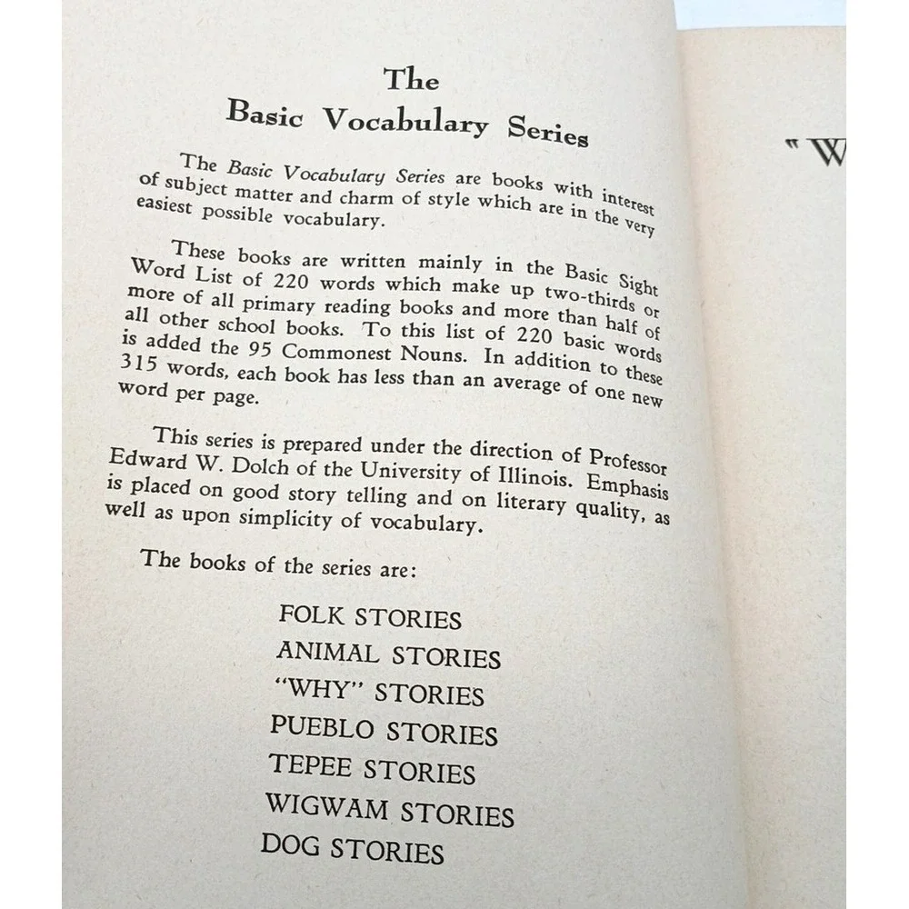Why Stories Edward W. Dolch Hardcover HC Vintage Childrens Book‎